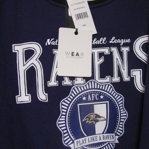 BALTIMORE RAVENS  NFL  ERIN ANDREWS  WOMENS SWEATSHIRT XXL BRAND NEW W/ TAGS NWT - Picture 2 of 10